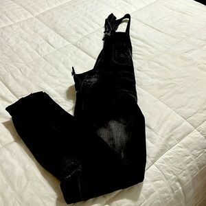 Black overalls with holes on both knees x small
